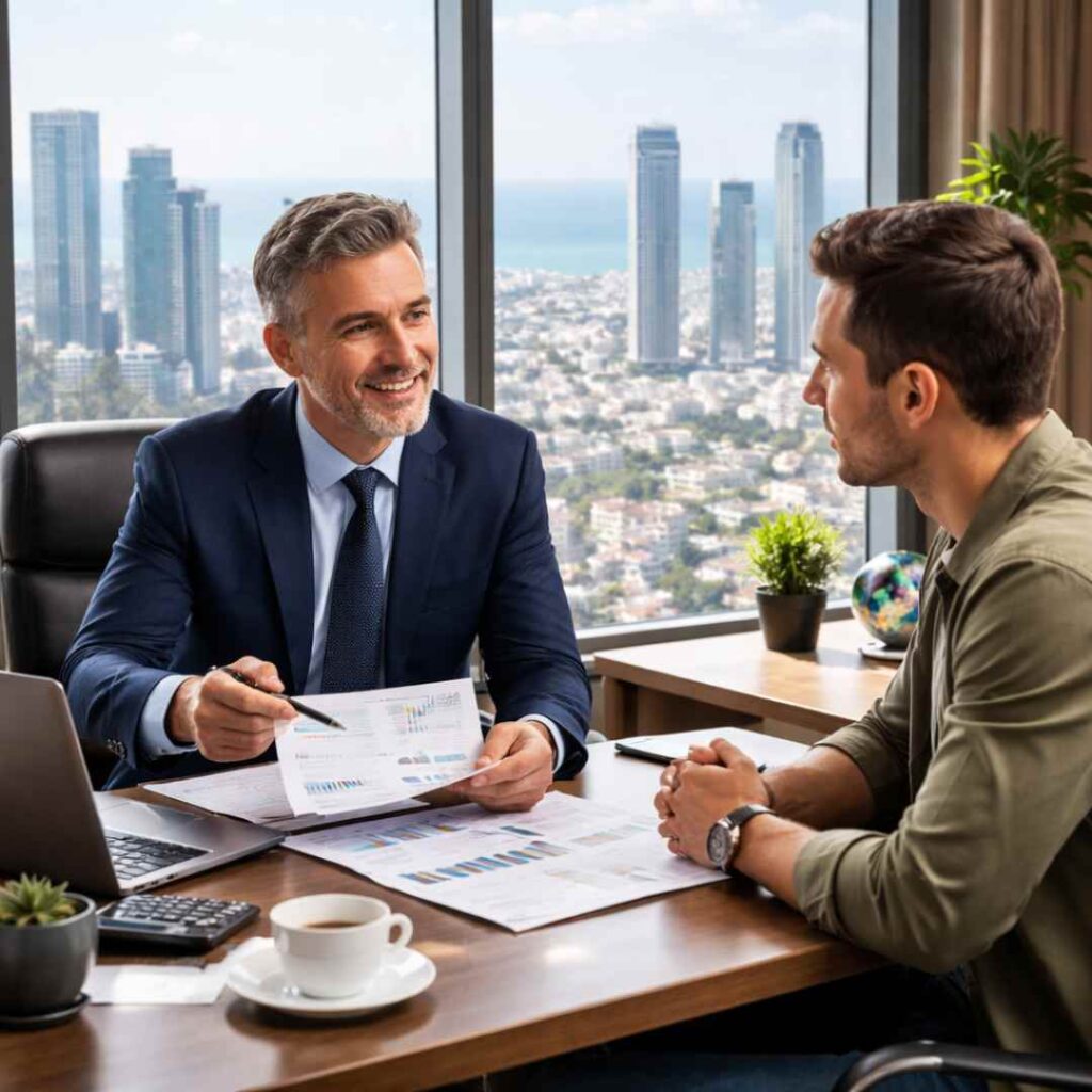 רואה חשבון אמרישאי עם יזם