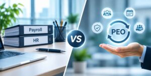 difference between in-house payroll and using a peo